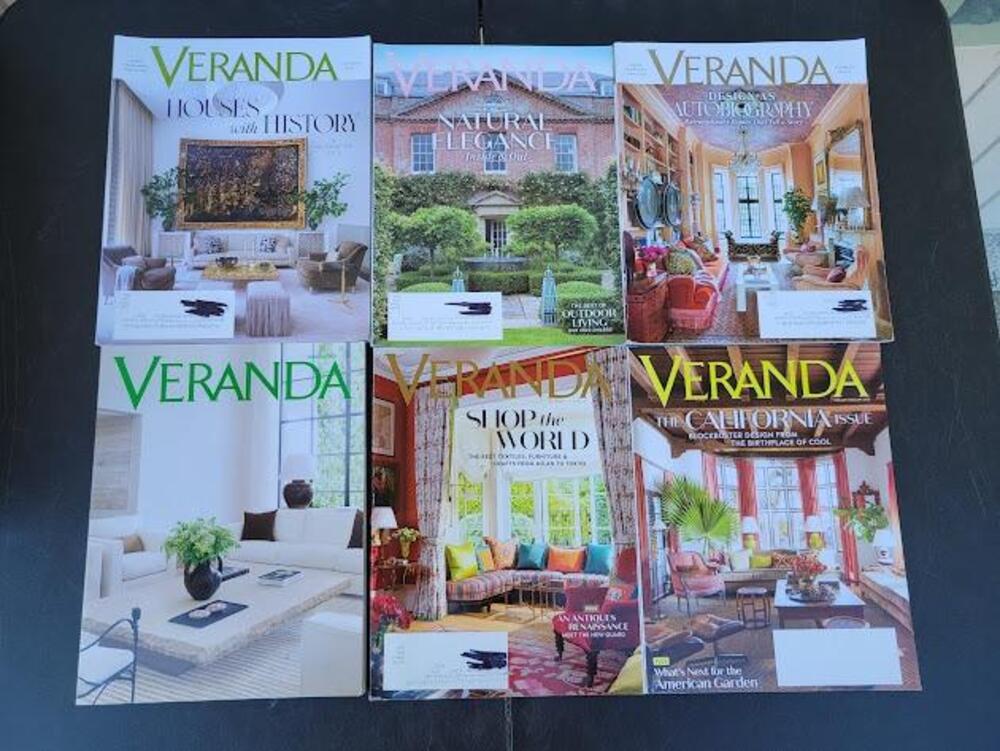 Veranda Interior Design Home Decor Magazines Lot (6) Luxury Homes USA
